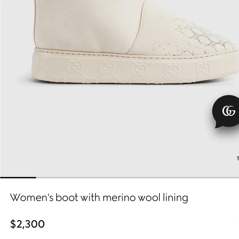 Gucci women's boots with Marino wool lining size 39 made in Italy